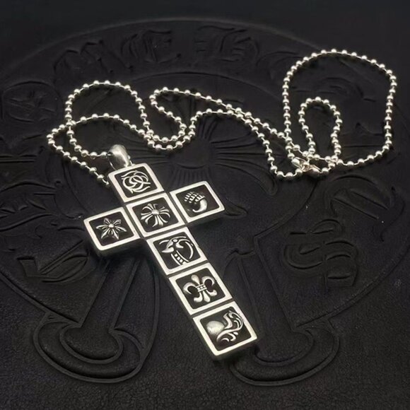 Chrome Hearts Seven Elements Hip Hop Cross Necklace - Picture 8 of 8